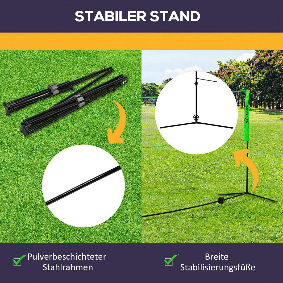 SPORTNOW Badminton-Set bunt Polyethylen B/H/L: ca. 103x155x510 cm Badminton-Set - bunt (510,00/103,00/155,00cm) - SPORTNOW