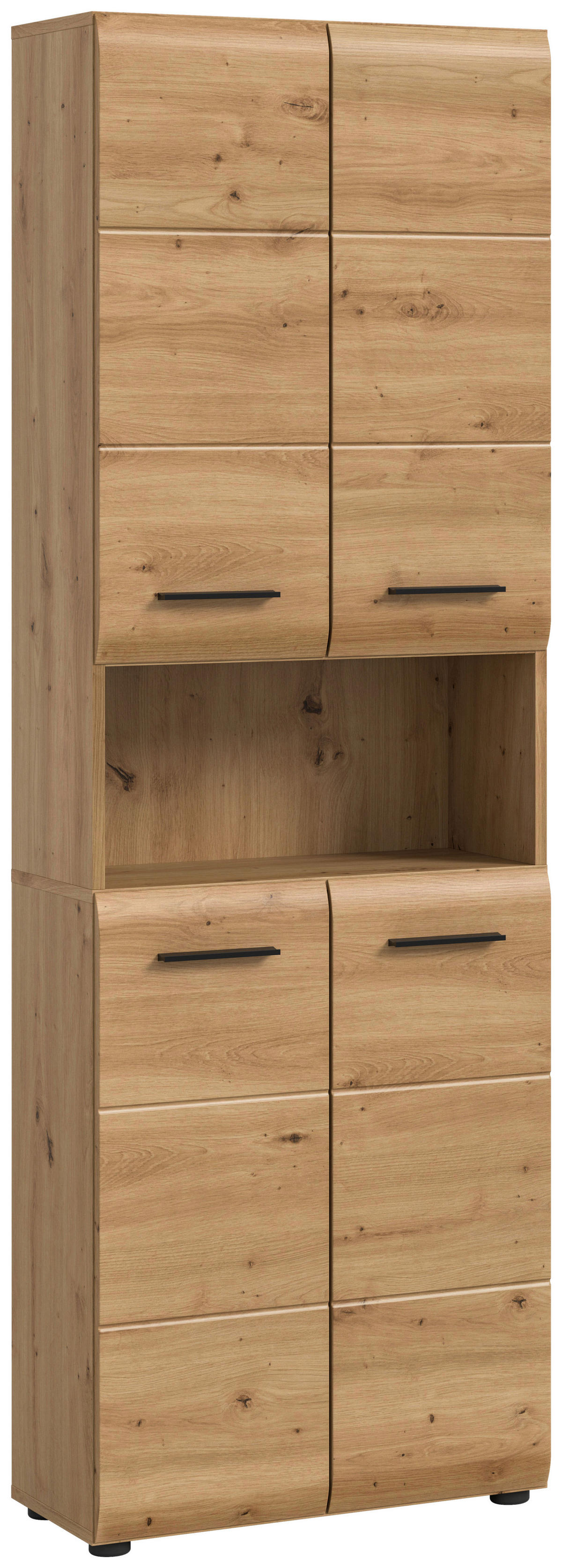 Hochschrank Ice Artisan Oak Nachbildung B/H/T: ca. 60x185x30 cm Ice - (60,00/185,00/30,00cm) - xonox.home