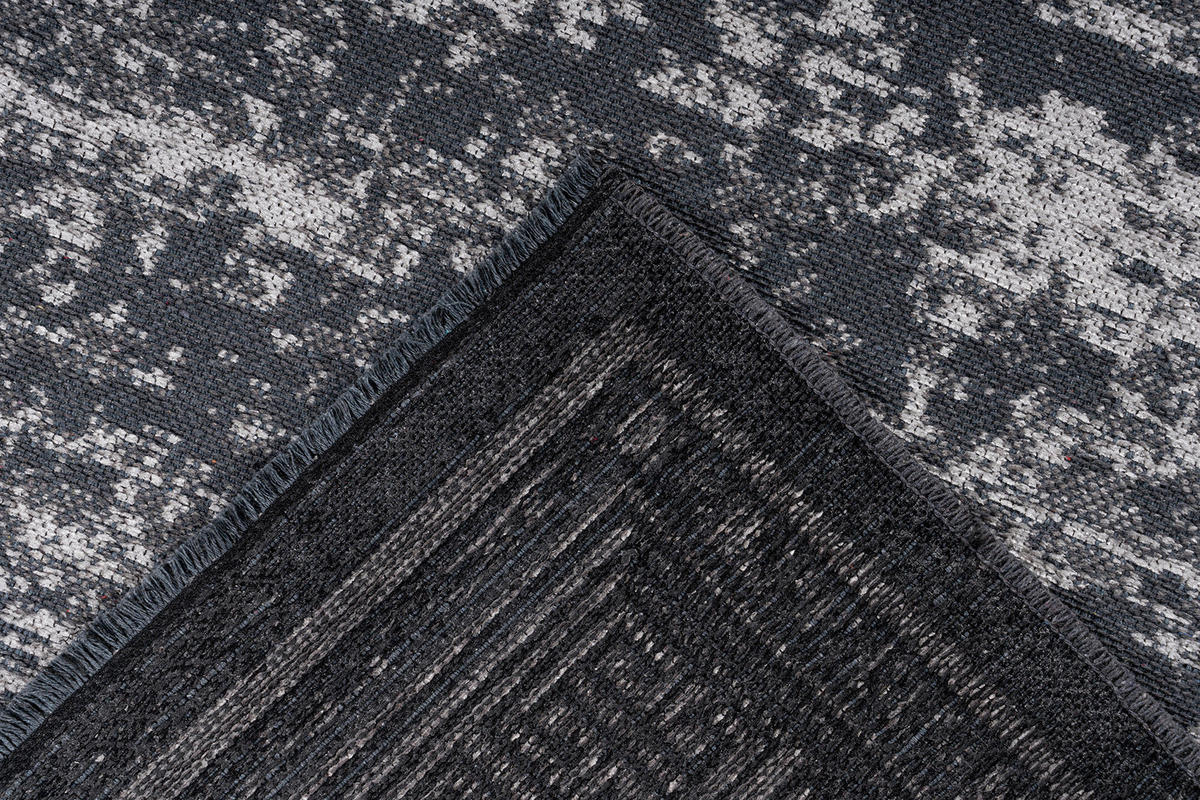 Kayoom Flachflorteppich Kalea 325 grau B/H/L: ca. 80x0,8x150 cm Kalea 325 - grau (150,00/80,00/0,80cm) - Kayoom