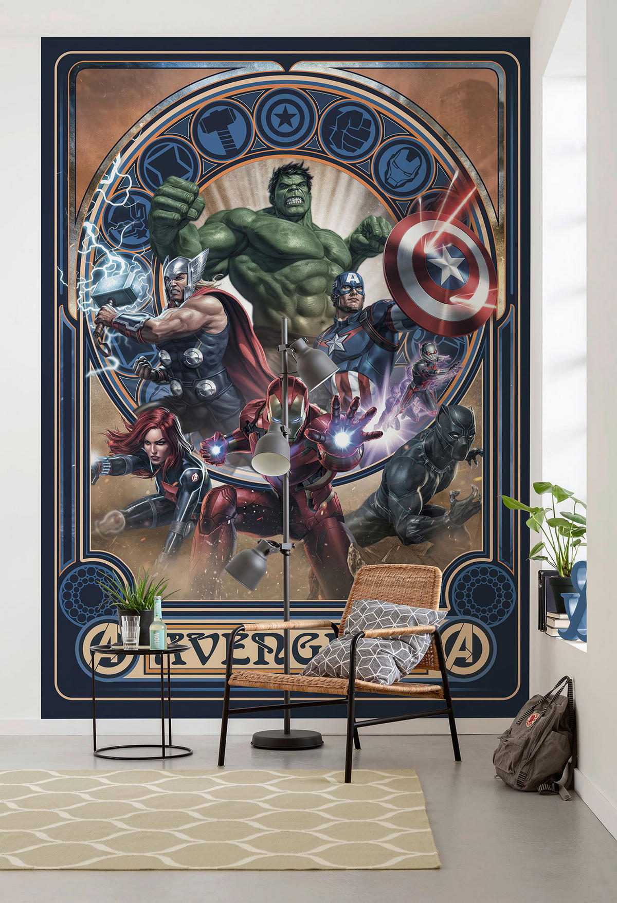 Komar Fototapete Avengers Ornament IADX4-068 B/H: ca. 200x280 cm Avengers Ornament IADX4-068 - (200,00/280,00cm) - Komar