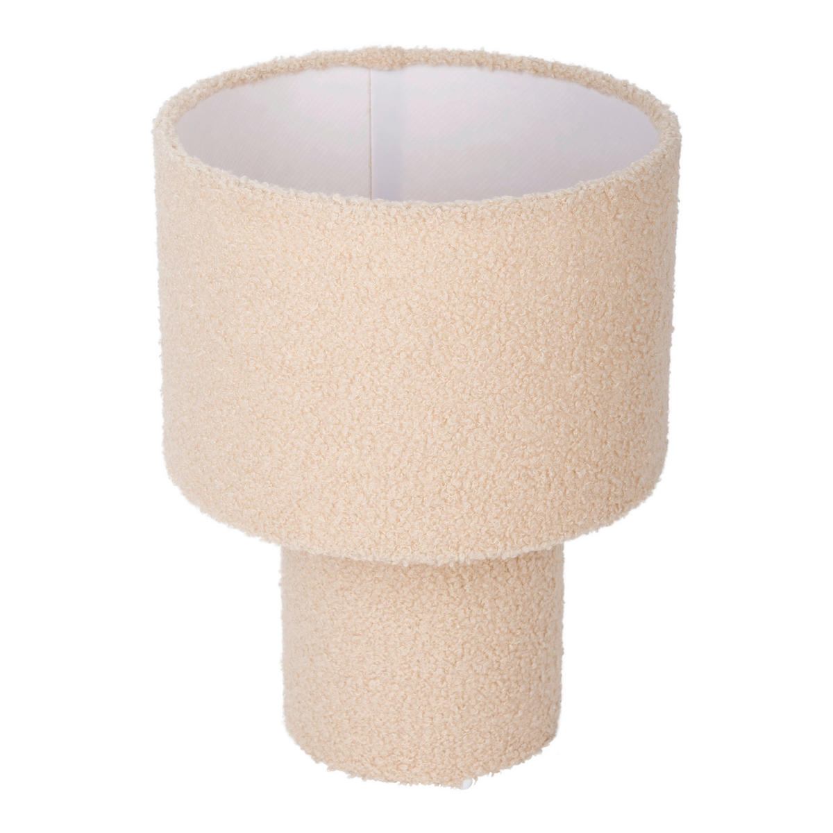 Näve Leuchten Tischleuchte beige Metall Textil Kunststoff B/H/T/D: ca. 23x31x23x23 cm E27 1 Brennstellen FLUFFY - beige (23,00/31,00/23,00cm) - Näve Leuchten