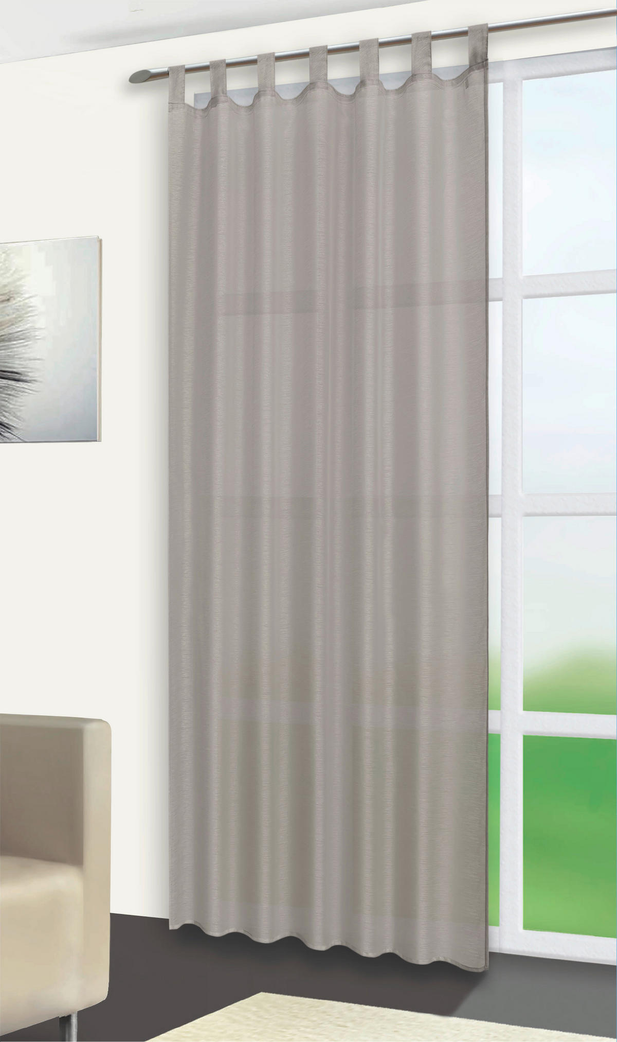 Kombivorhang Julia taupe B/L: ca. 135x235 cm Julia - taupe (135,00/235,00cm) - POCOline
