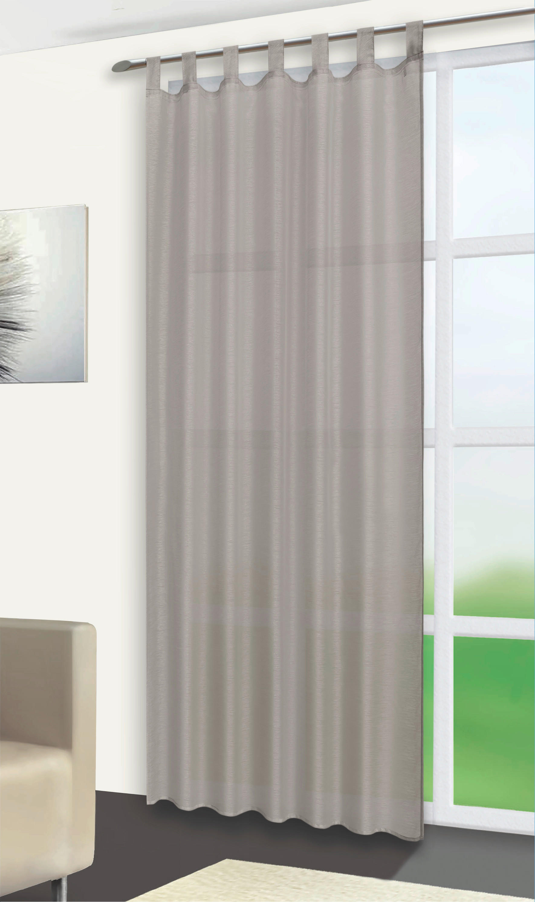 Thumbnail - POCOline Kombivorhang Julia taupe B/L: ca. 135x235 cm