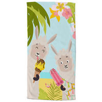 Strandtuch Happy lamas Multi Polyester B/L: ca. 75x150 cm Happy lamas - Multi (75,00/150,00cm) - Good Morning
