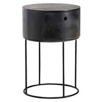 Nachtkonsole schwarz B/H/T: ca. 40x60x40 cm Nachtkonsole - schwarz (40,00/60,00/40,00cm) - Wohnling