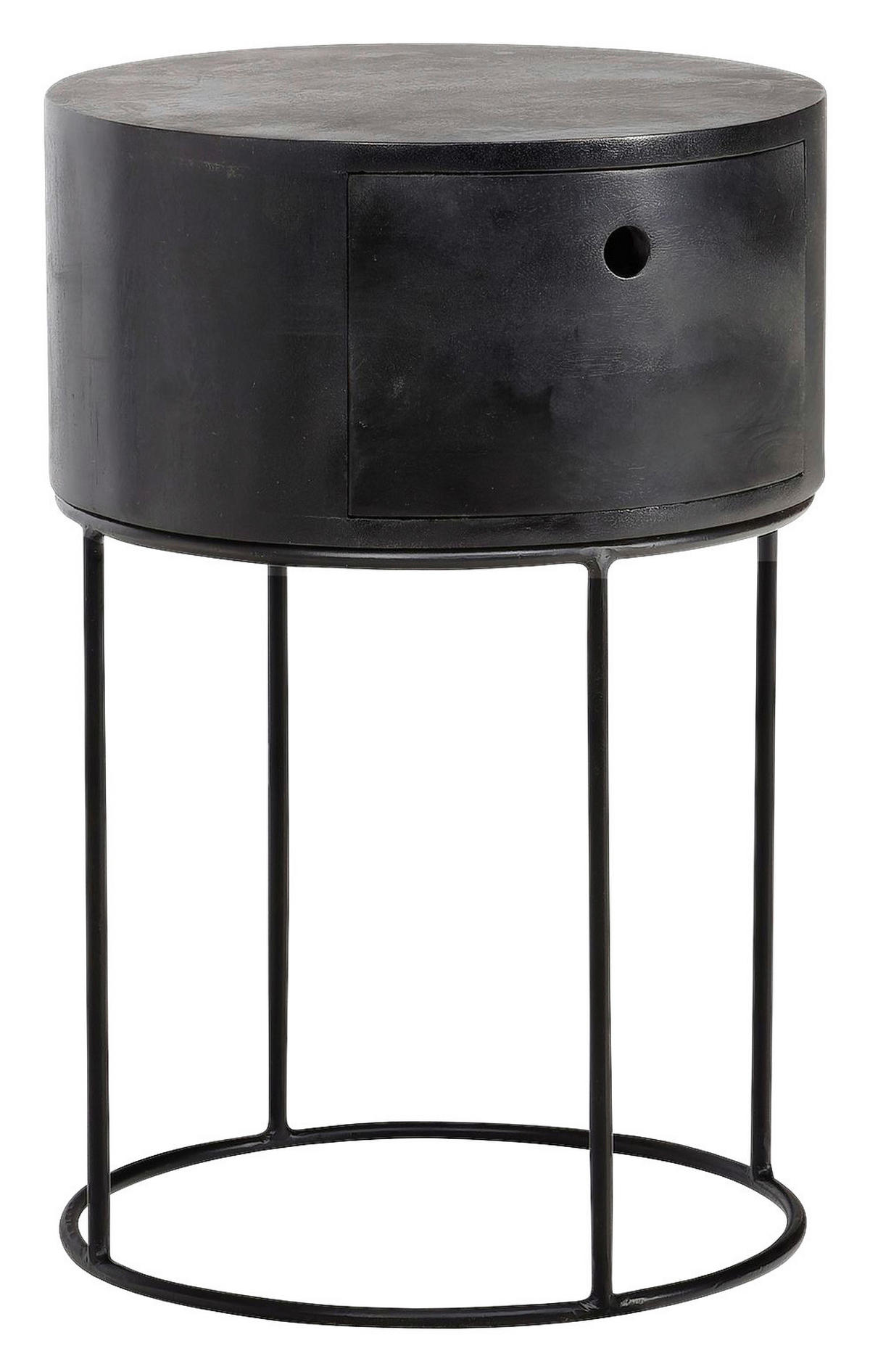 Nachtkonsole schwarz B/H/T: ca. 40x60x40 cm Nachtkonsole - schwarz (40,00/60,00/40,00cm) - Wohnling