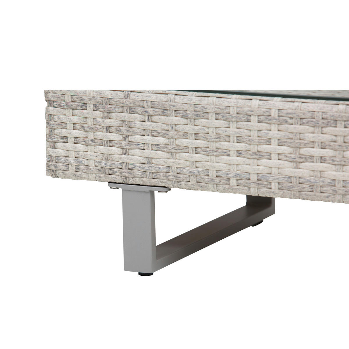 Outsunny Sitzgruppe grau Edelstahl B/H/L: ca. 69x196x59 cm Gartenmöbel-Set - grau (59,00/69,00/196,00cm) - Outsunny