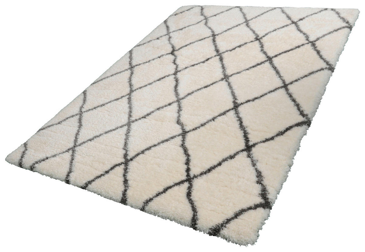 Merinos Teppich Floki Moroccan creme D: ca. 200 cm Floki Moroccan - creme/grau (200,00cm) - Merinos