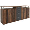 Sideboard Maximo Old Wood Nachbildung anthrazit B/H/T: ca. 208x94x38 cm Maximo - anthrazit (208,00/94,00/38,00cm)