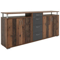 Sideboard Maximo Old Wood Nachbildung anthrazit B/H/T: ca. 208x94x38 cm Maximo - anthrazit (208,00/94,00/38,00cm)
