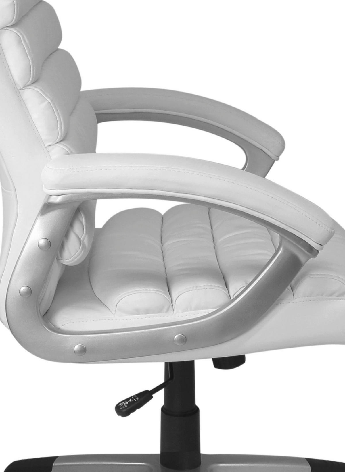 Drehstuhl weiß Kunstleder Bürostuhl Valencia - weiß (60,00/125,00/60,00cm) - Amstyle