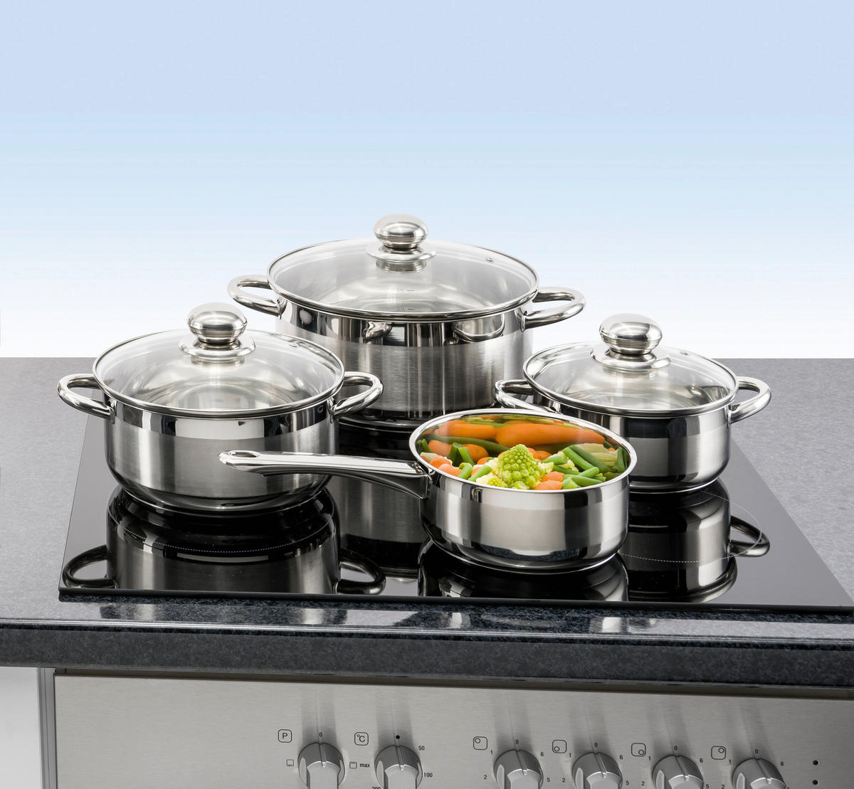 POCOline Topfset silber Edelstahl 7 tlg. Topfset_7tlg.Pocoline - silber - POCOline