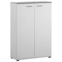 Kommode Alanis weiß matt Beton Optik B/H/T: ca. 80x120x34 cm Alanis - Beton/weiß (80,00/120,00/34,00cm)