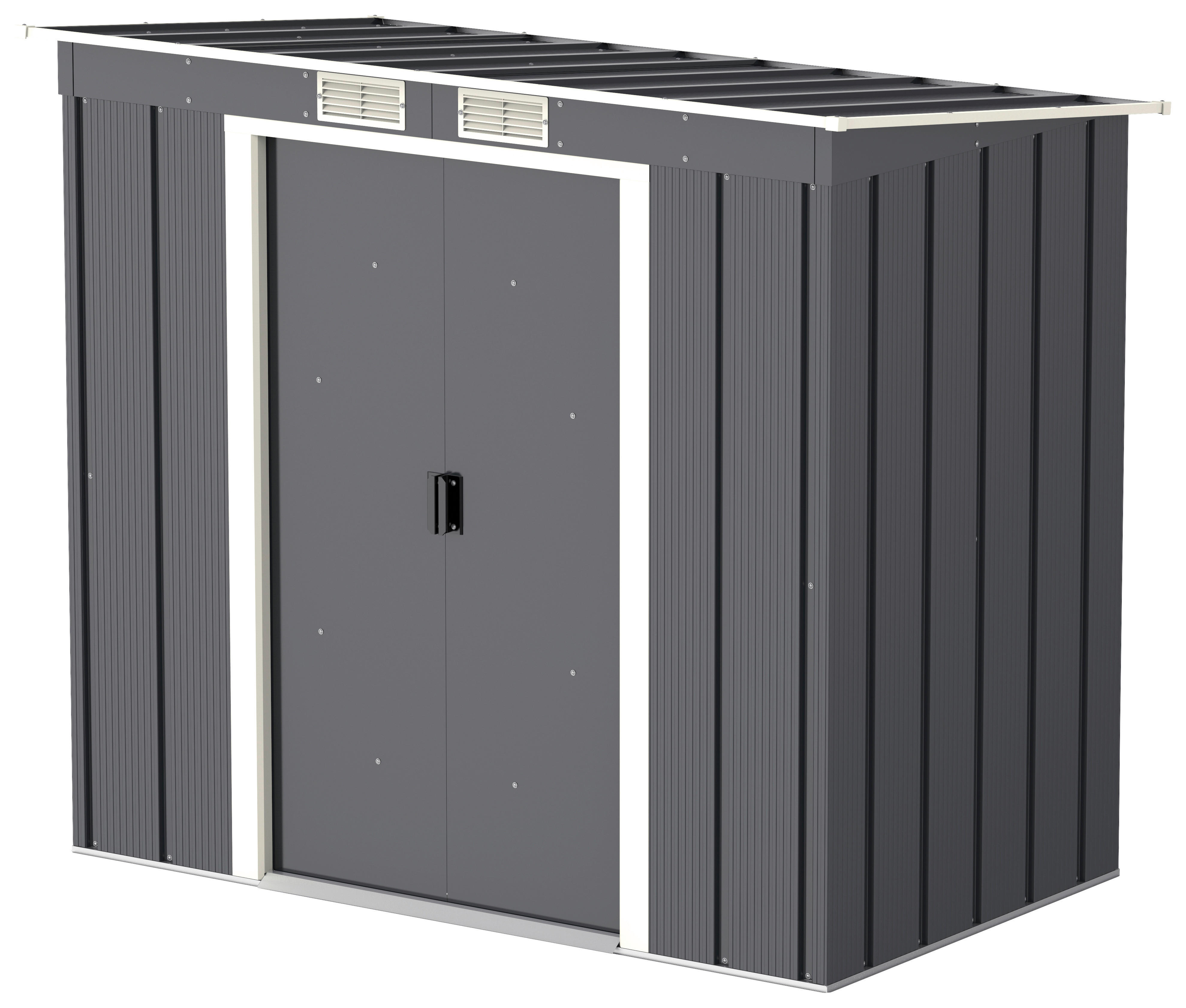 VCM Gartenhaus Pent Roof Eco 6x4 anthrazit B/H/T: ca. 203x176x123 cm Pent Roof Eco 6x4 - anthrazit (203,00/176,00/123,00cm) - VCM