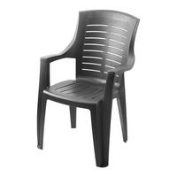 ProGarden Stapelsessel Talia anthrazit Kunststoff B/H/L: ca. 55x91x60 cm Talia - anthrazit (60,00/55,00/91,00cm) - ProGarden
