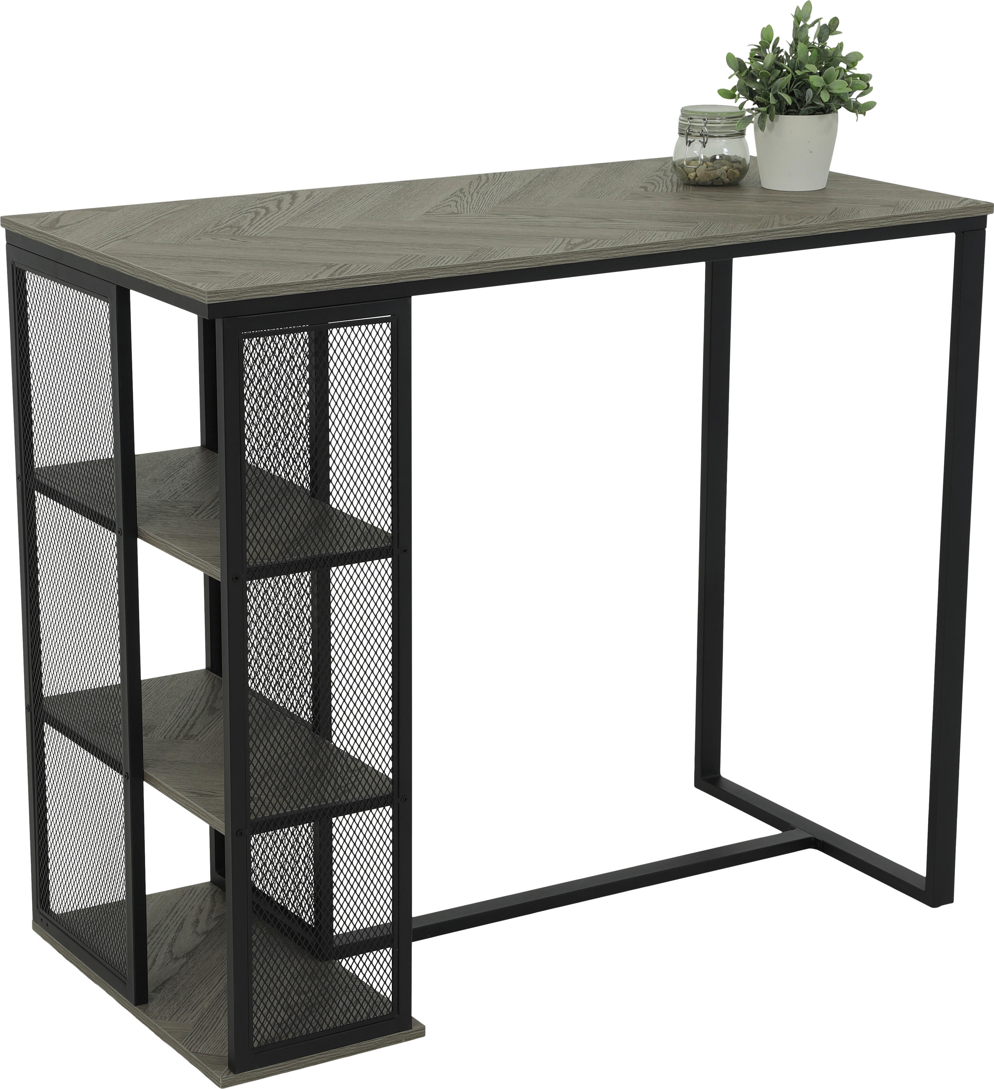Bartisch Klara grau Holzwerkstoff B/H/T: ca. 120x103x60 cm Klara - schwarz/grau (120,00/103,00/60,00cm)