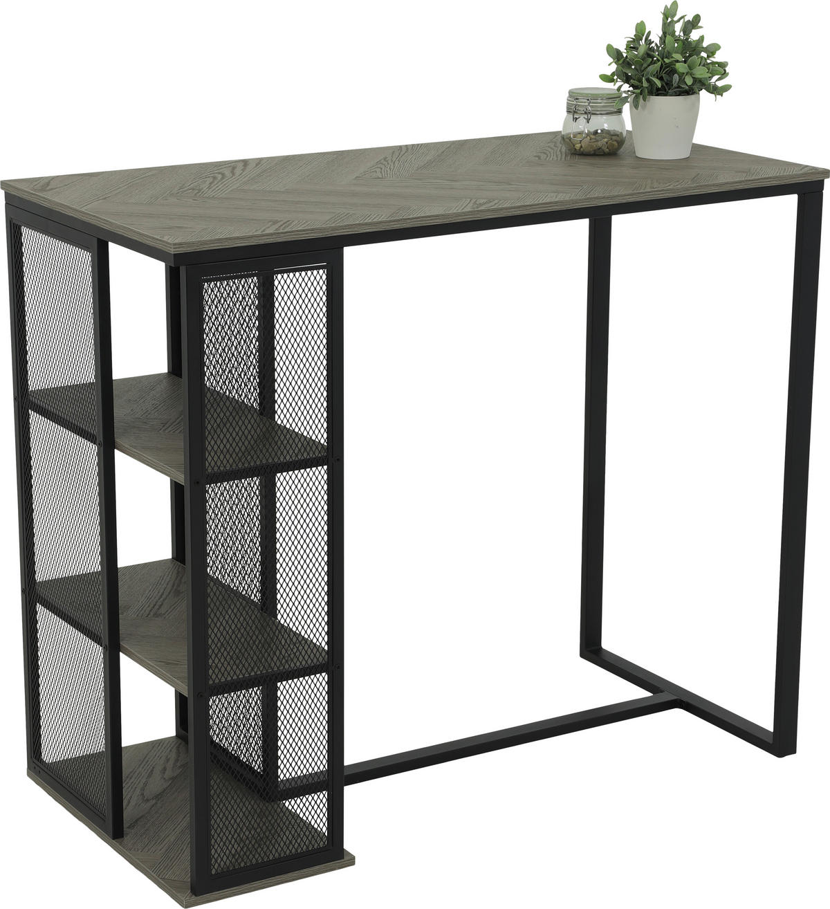 Bartisch Klara grau Holzwerkstoff B/H/T: ca. 120x103x60 cm Klara - schwarz/grau (120,00/103,00/60,00cm)