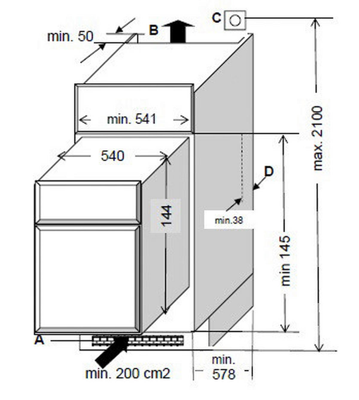 Respekta Küchenblock Economy grau B/H/T: ca. 310x200x60 cm Economy - Eiche/grau (310,00/200,00/60,00cm) - Respekta