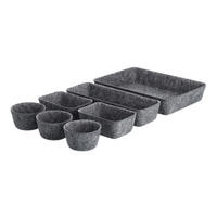 Zeller Organizer grau Filz Organizer-Set_8tlg. - grau - Zeller