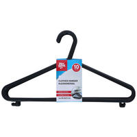 Dirt Devil Kleiderbügelset schwarz Polypropylen Kleiderbügelset_10tlg. - schwarz (36,50/3,10/19,50cm) - Dirt Devil