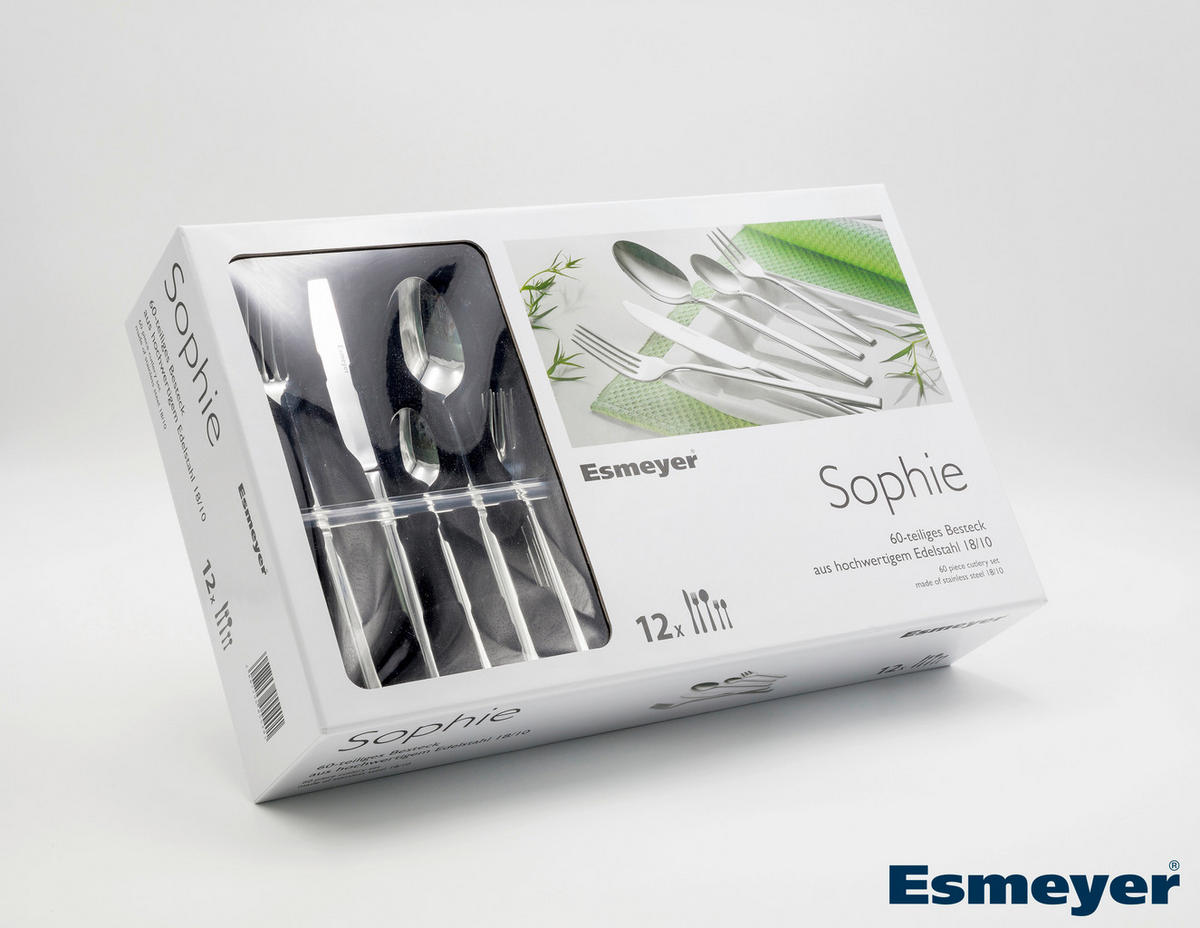 Esmeyer Besteckset SOPHIE silber Edelstahl 60 tlg. SOPHIE - silber - Esmeyer