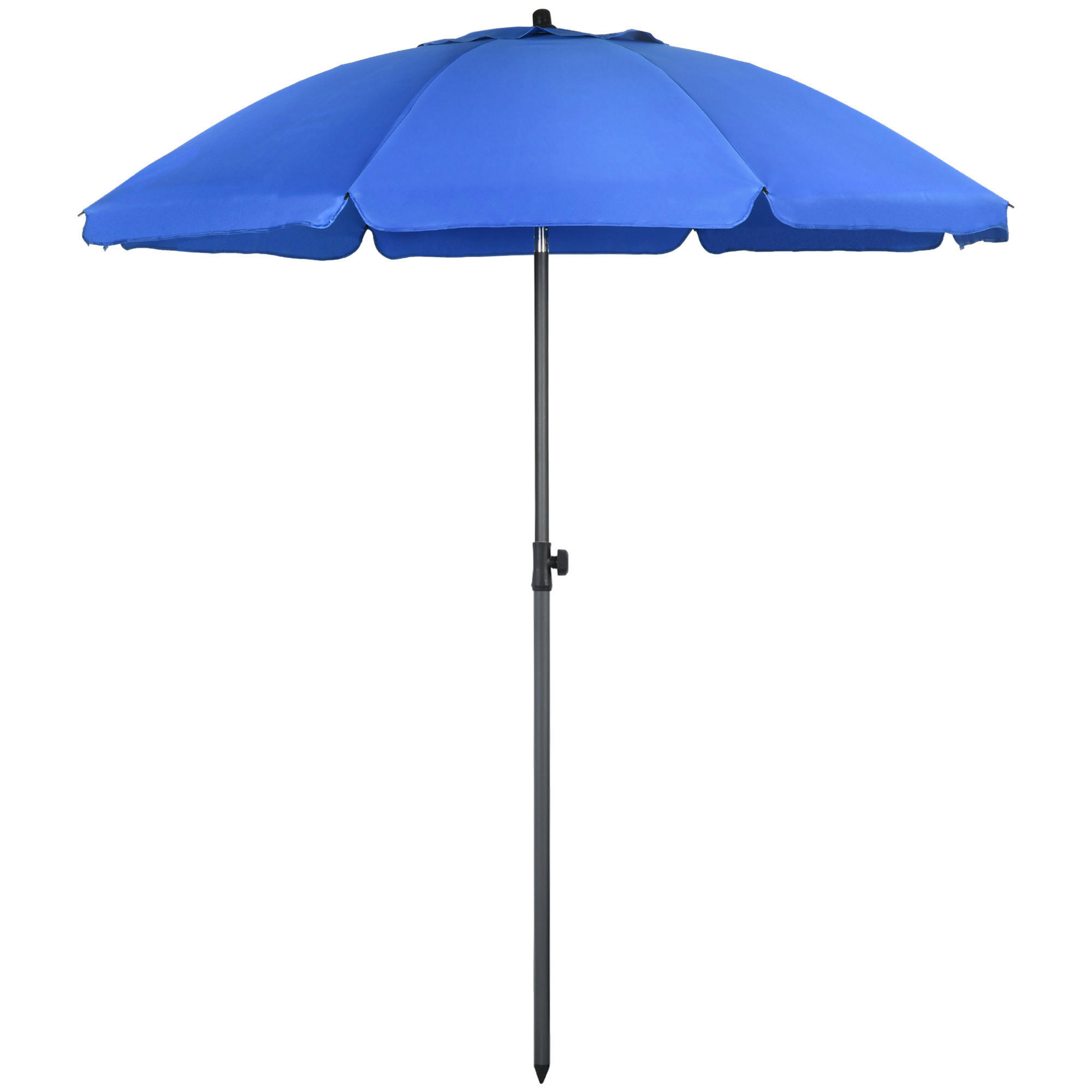 Outsunny Sonnenschirm blau Polyester B/H/L: ca. 180x209x180 cm Sonnenschirm - blau (180,00/180,00/209,00cm) - Outsunny