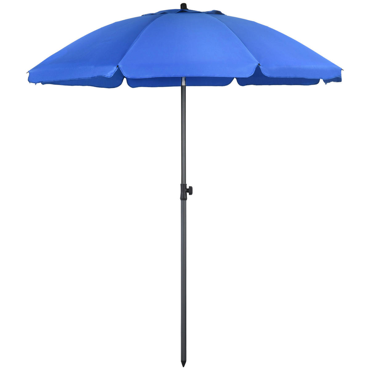 Outsunny Sonnenschirm blau Polyester B/H/L: ca. 180x209x180 cm Sonnenschirm - blau (180,00/180,00/209,00cm) - Outsunny