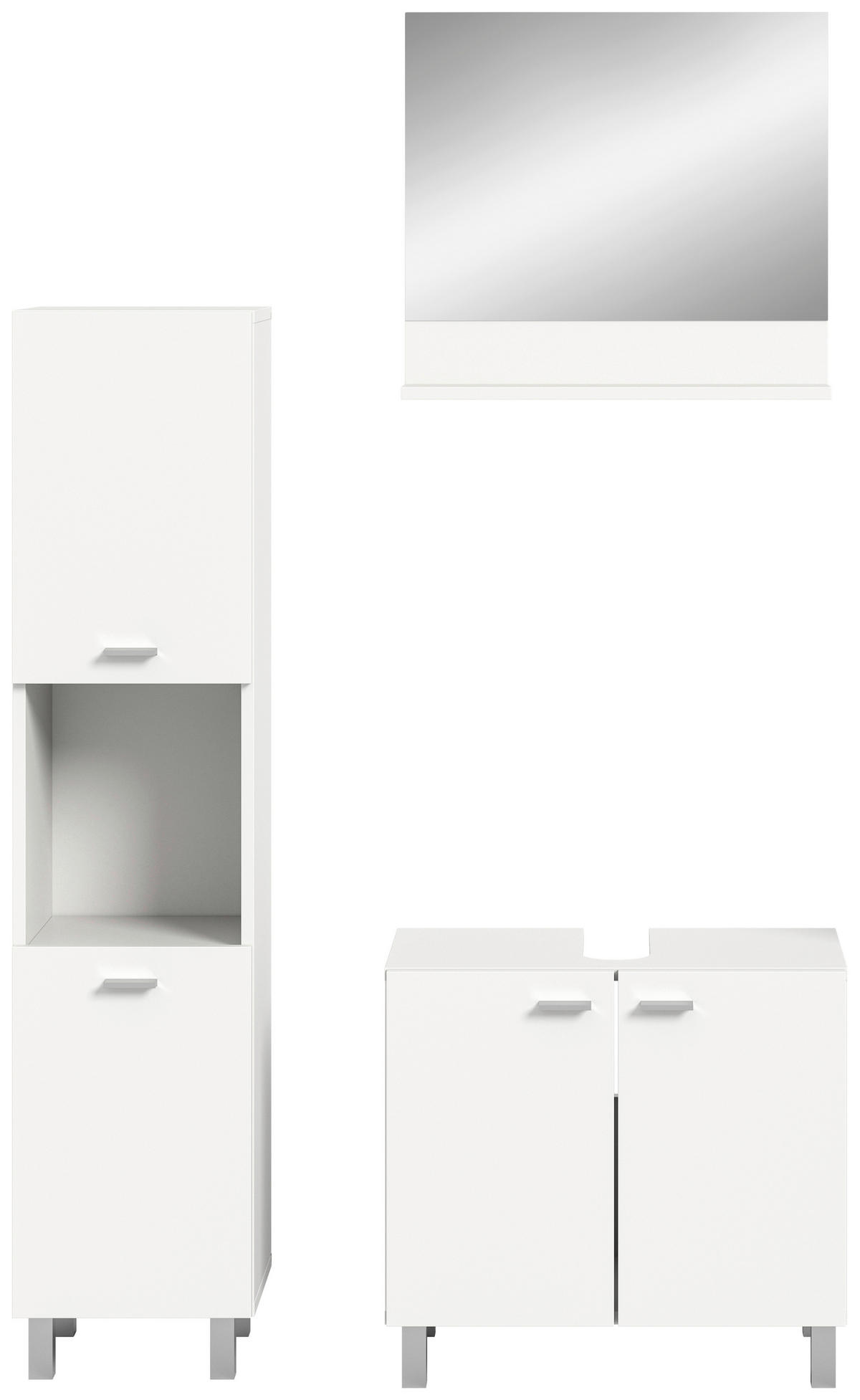 Badezimmer-Set BOSTON weiß B/H/T: ca. 102x186x33 cm BOSTON - weiß (102,00/186,00/33,00cm) - xonox.home