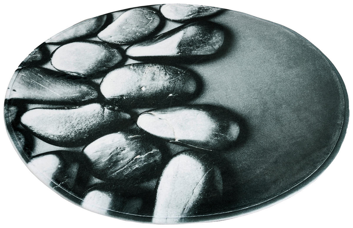 Badematte Badematte_Stein ca.70cm rund - anthrazit/silber (70,00cm)