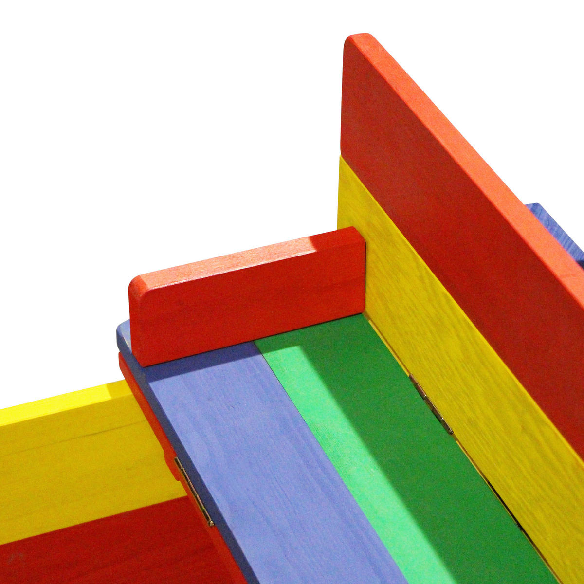 AXI Sandkasten Ella blau Holz B/H/L: ca. 95x20x100 cm Ella - blau/gelb (100,00/95,00/20,00cm) - AXI