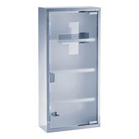 Zeller Medizinschrank transparent Edelstahl B/H/L: ca. 12x57x27 cm Medizinschrank - transparent (27,00/12,00/57,00cm) - Zeller