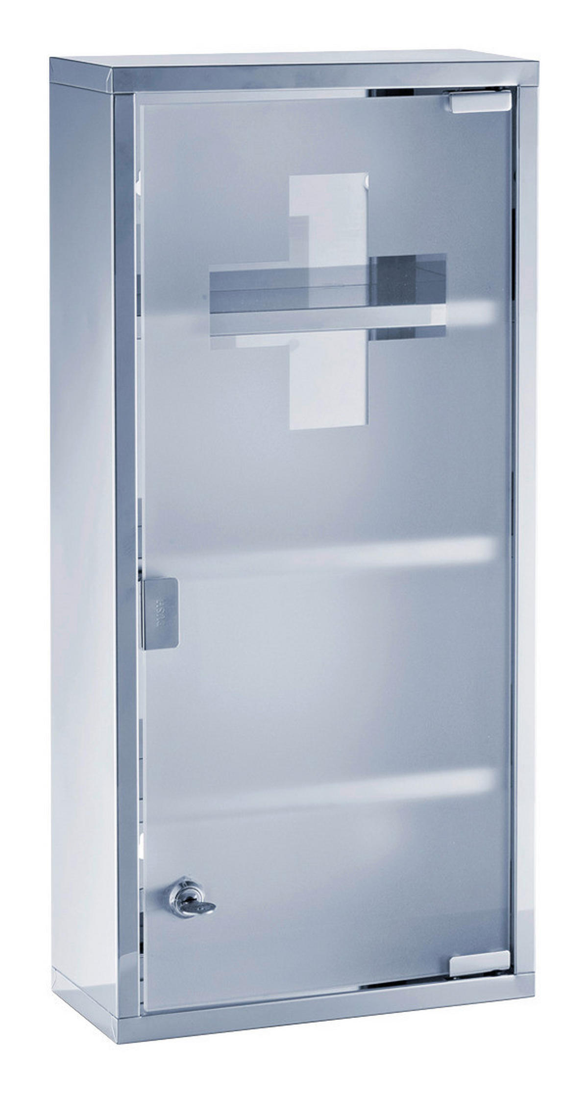 Zeller Medizinschrank transparent Edelstahl B/H/L: ca. 12x57x27 cm Medizinschrank - transparent (27,00/12,00/57,00cm) - Zeller