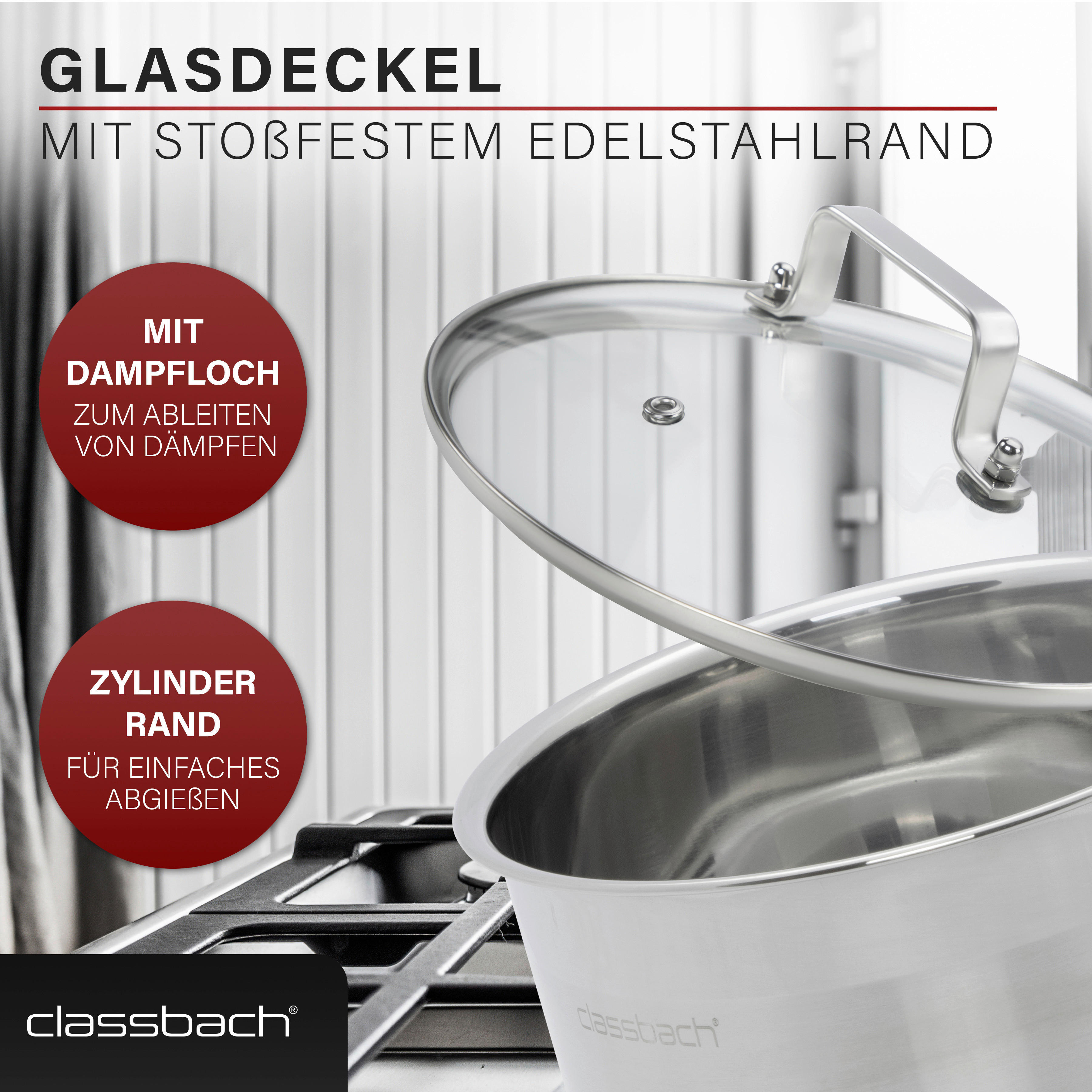 Classbach Topfset silber Edelstahl 7 tlg...