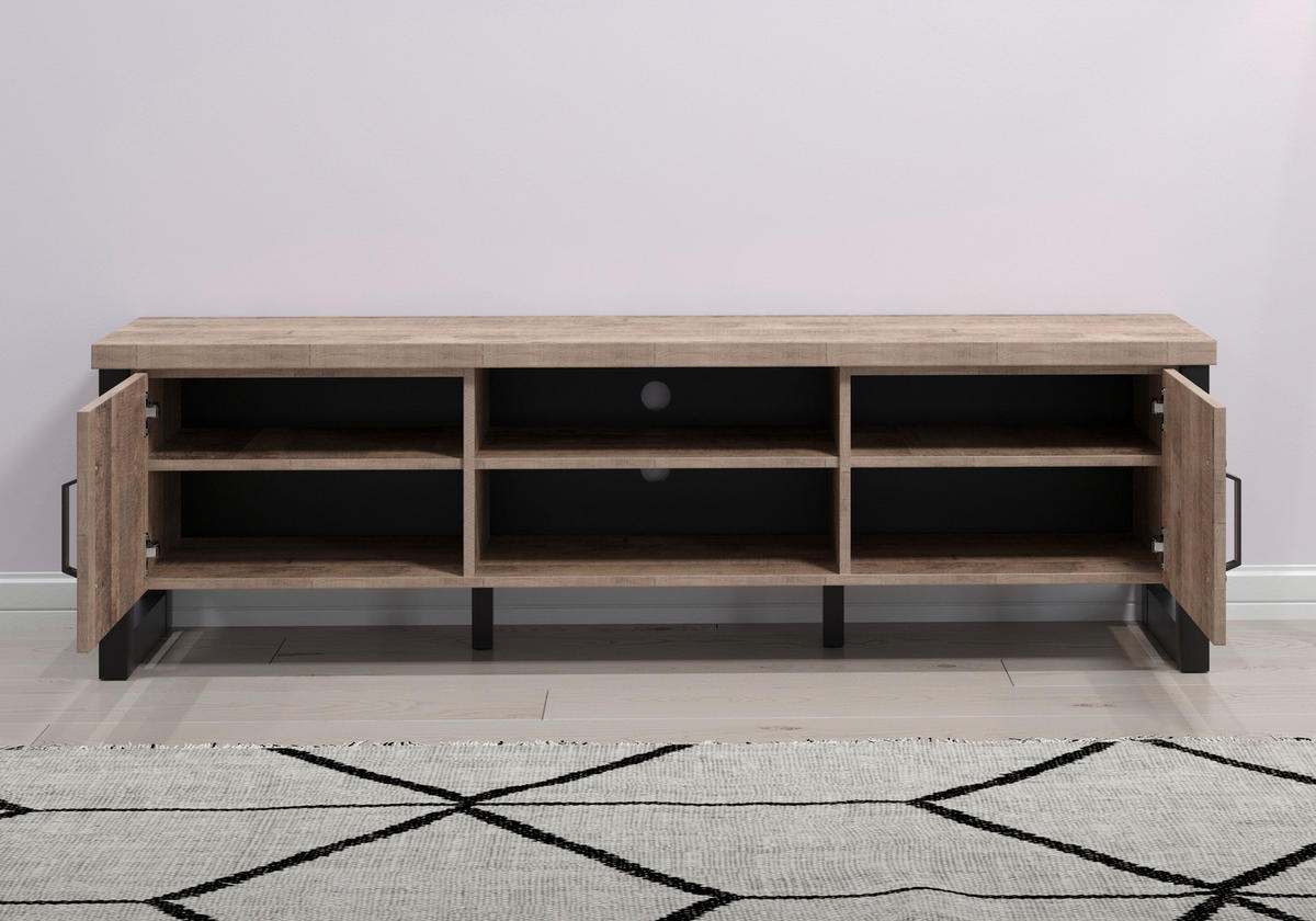 TV-Lowboard Emile Eiche Tabak Nachbildung B/H/T: ca. 166x50x45 cm Emile - Eiche (166,00/50,00/45,00cm) - Trendteam