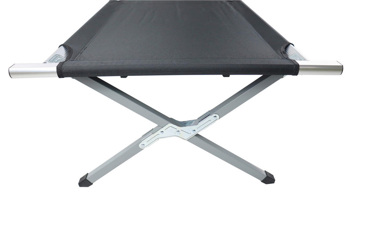 VCM Feldbett Tosali schwarz Textilene B/H/L: ca. 70x45x210 cm Tosali - schwarz (210,00/70,00/45,00cm) - VCM