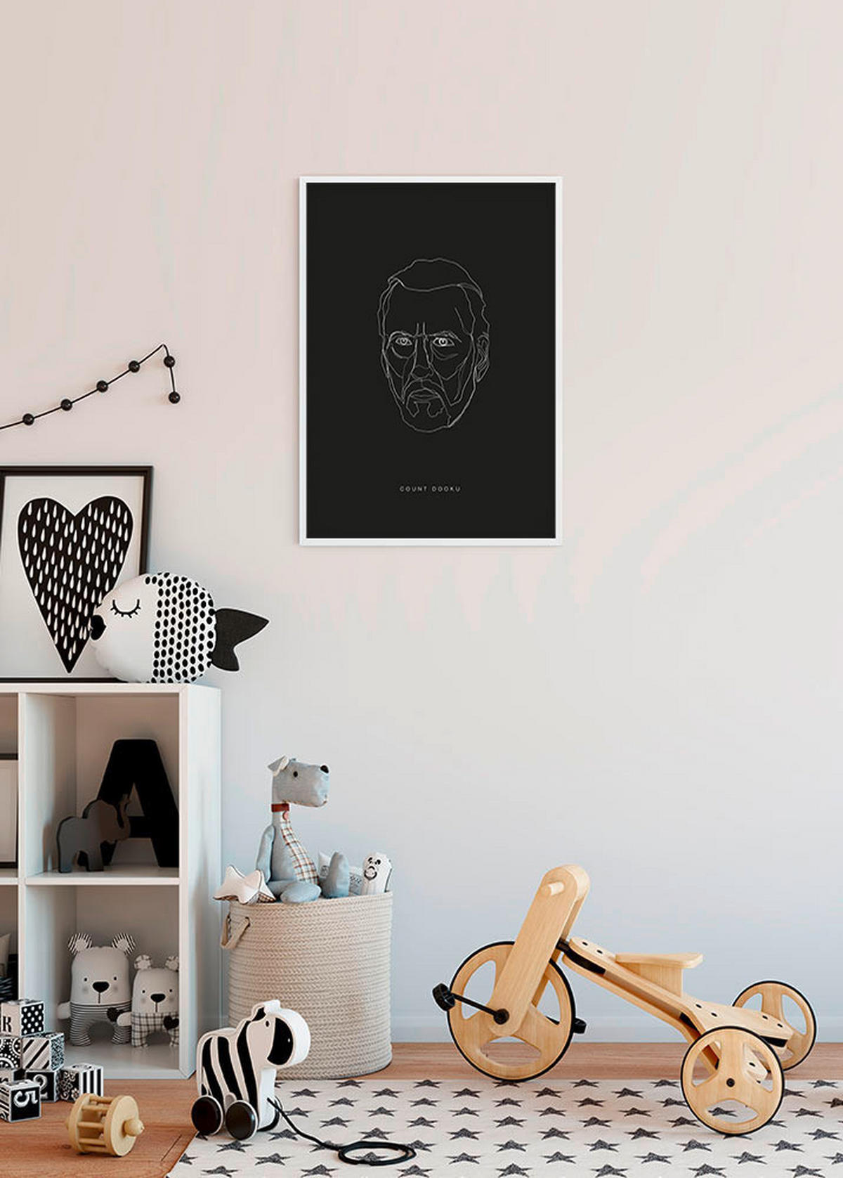 Komar Poster Star Wars Lines Dark Side Dooku Star Wars B/L: ca. 30x40 cm Star Wars Lines Dark Side Dooku - (30,00/40,00cm) - Komar