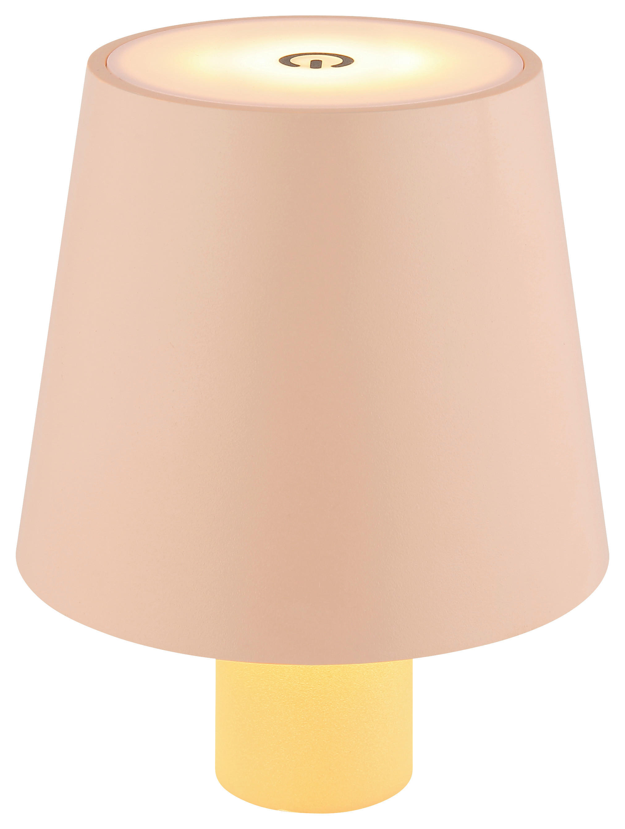 GLOBO LED-Tischleuchte Opal pfirsich Kunststoff H/D: ca. 13x10,6 cm VANNIE - pfirsich/Opal (10,60/13,00cm) - GLOBO