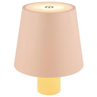GLOBO LED-Tischleuchte Opal pfirsich Kunststoff H/D: ca. 13x10,6 cm VANNIE - pfirsich/Opal (10,60/13,00cm) - GLOBO