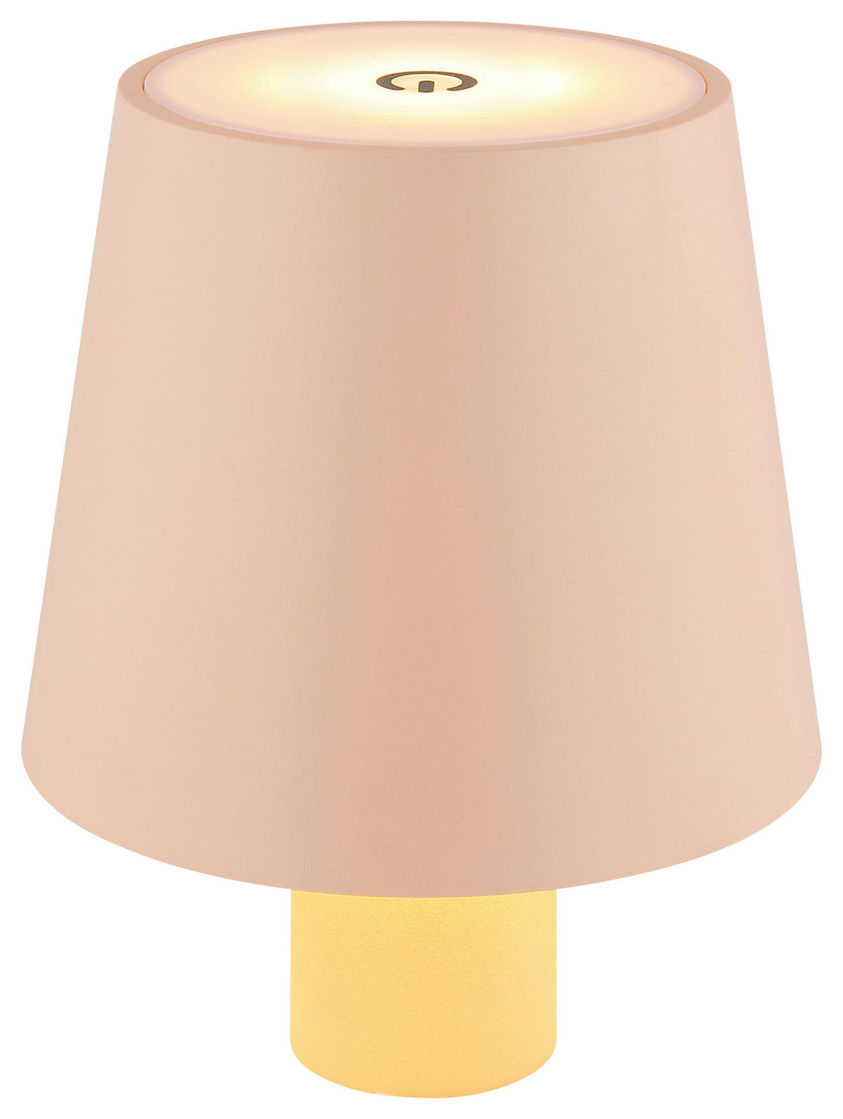 GLOBO LED-Tischleuchte Opal pfirsich Kunststoff H/D: ca. 13x10,6 cm VANNIE - pfirsich/Opal (10,60/13,00cm) - GLOBO