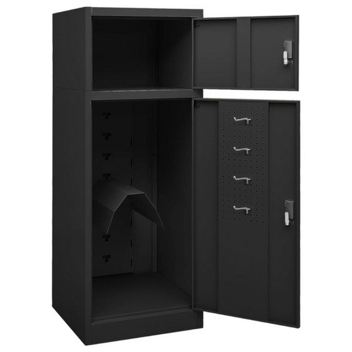 VidaXL Sattelschrank Sattelschrank - anthrazit (53,00/43,00/140,00cm) - VidaXL