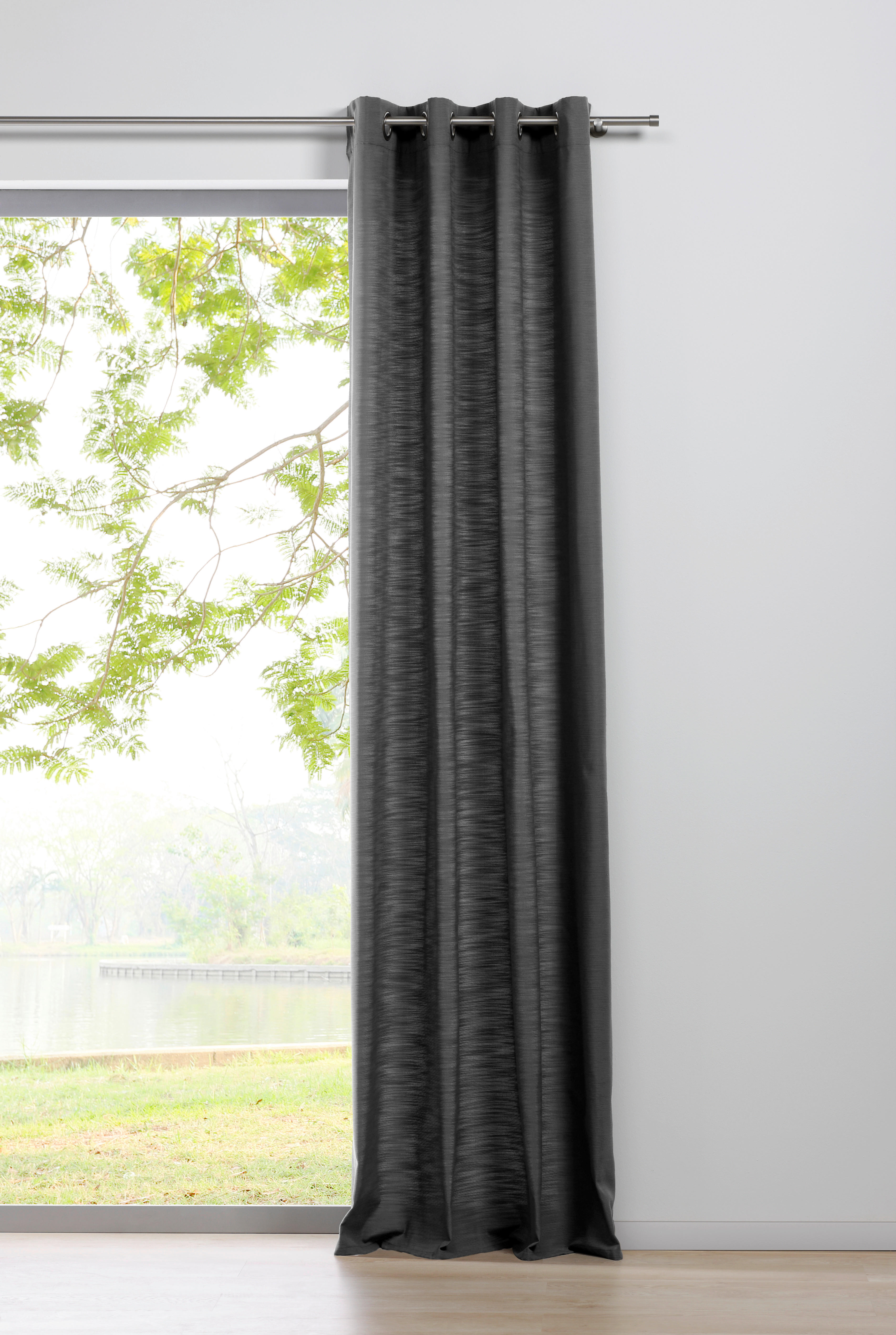 Ösenvorhang 2er Pack Balance grau B/L: ca. 135x300 cm Balance - grau (135,00/300,00cm)