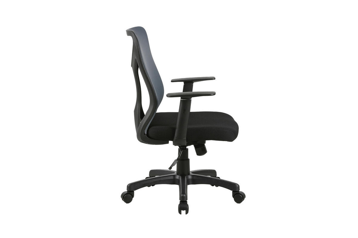 Chefsessel BONE schwarz grau BONE - schwarz/grau (61,50/91,00/51,50cm) - byLIVING