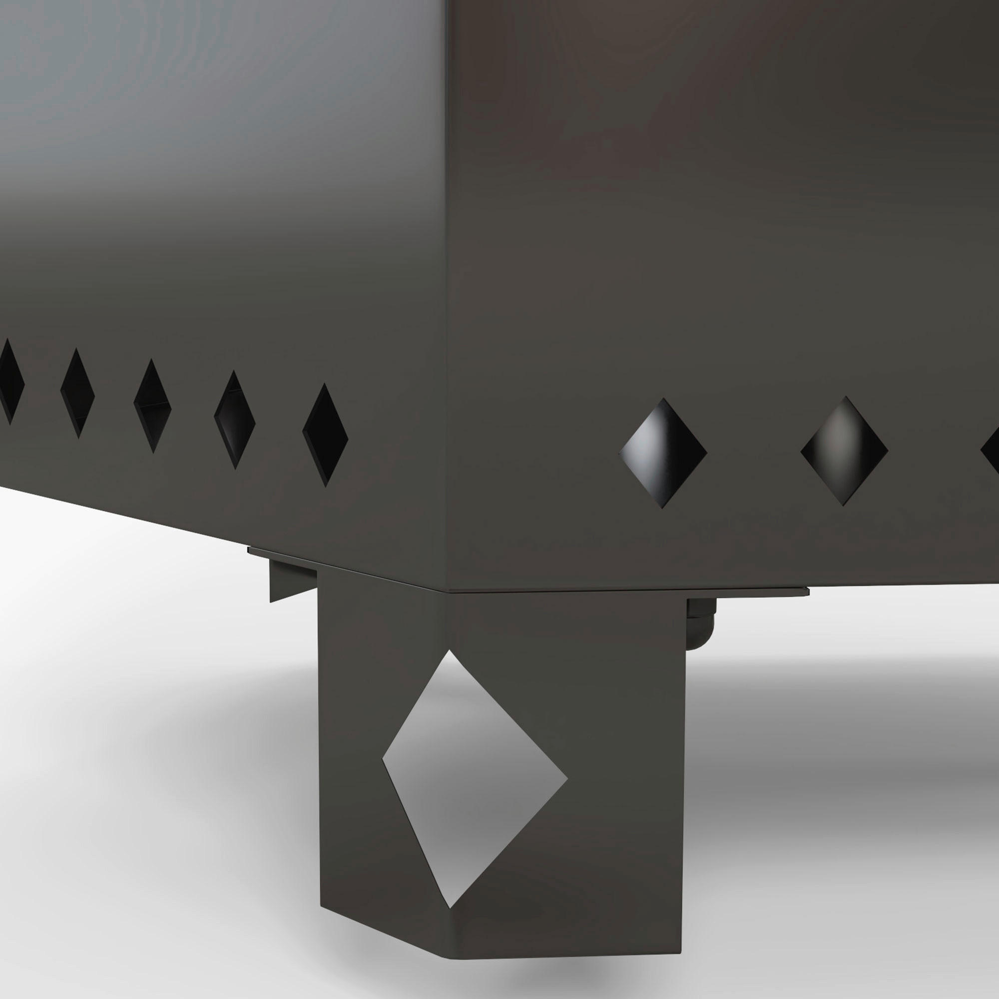 Thumbnail - Outsunny Feuerschale schwarz Edelstahl B/H/L: ca. 38,8x46,5x45 cm