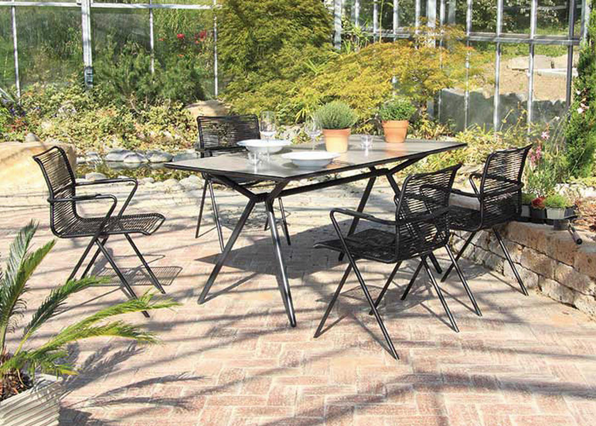 Acamp Gartenstuhl Alpha Rope anthrazit Aluminium B/H/T: ca. 55x83x57 cm Alpha Rope - anthrazit (55,00/83,00/57,00cm) - Acamp