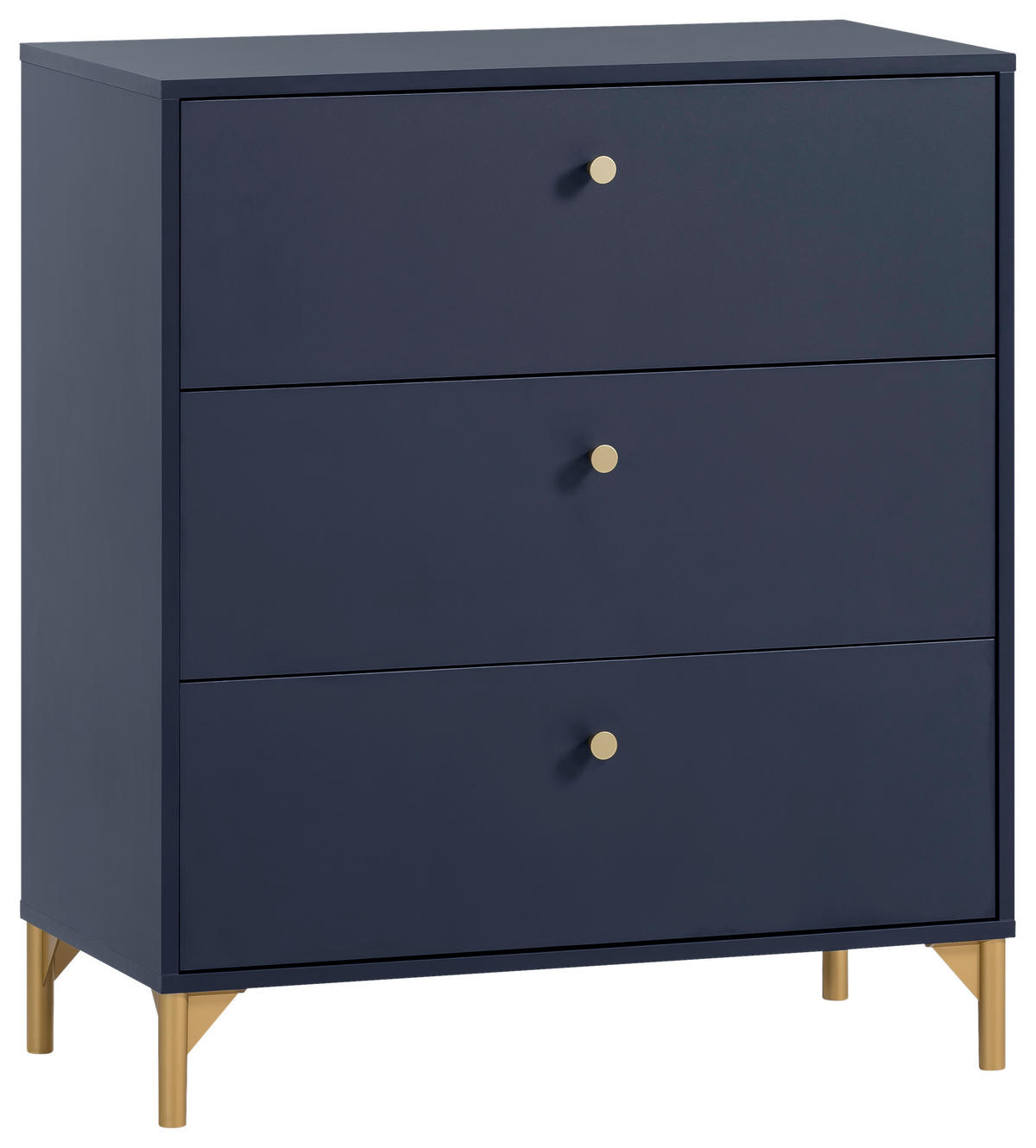 Kommode Alfa blau dunkel B/H/T: ca. 80,1x94,4x40 cm Alfa - blau (80,10/94,40/40,00cm) - Möbelpartner
