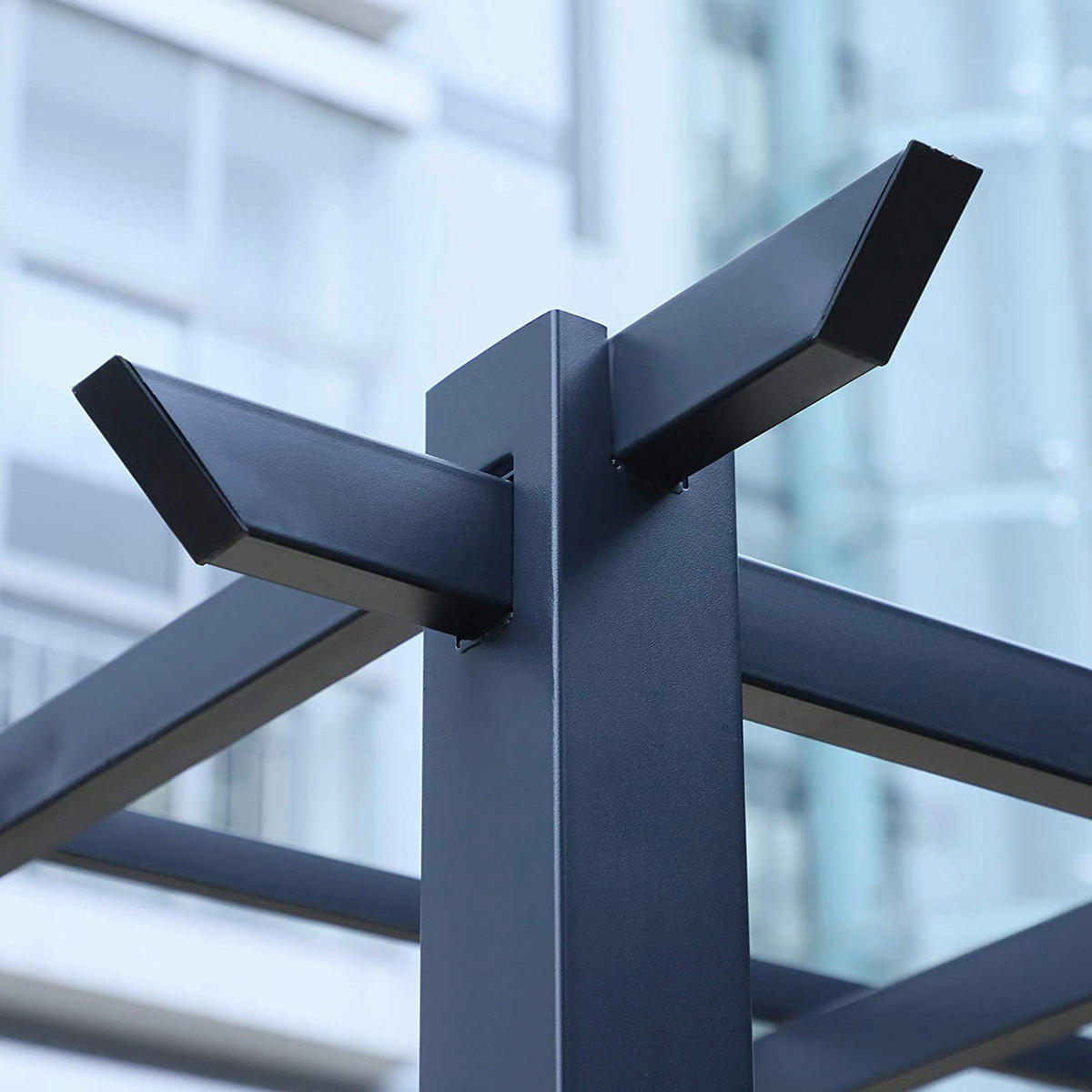 Outsunny Rosenpavillon schwarz Metall B/H/L: ca. 295x230x297 cm Rosenpavillon - schwarz (297,00/295,00/230,00cm) - Outsunny