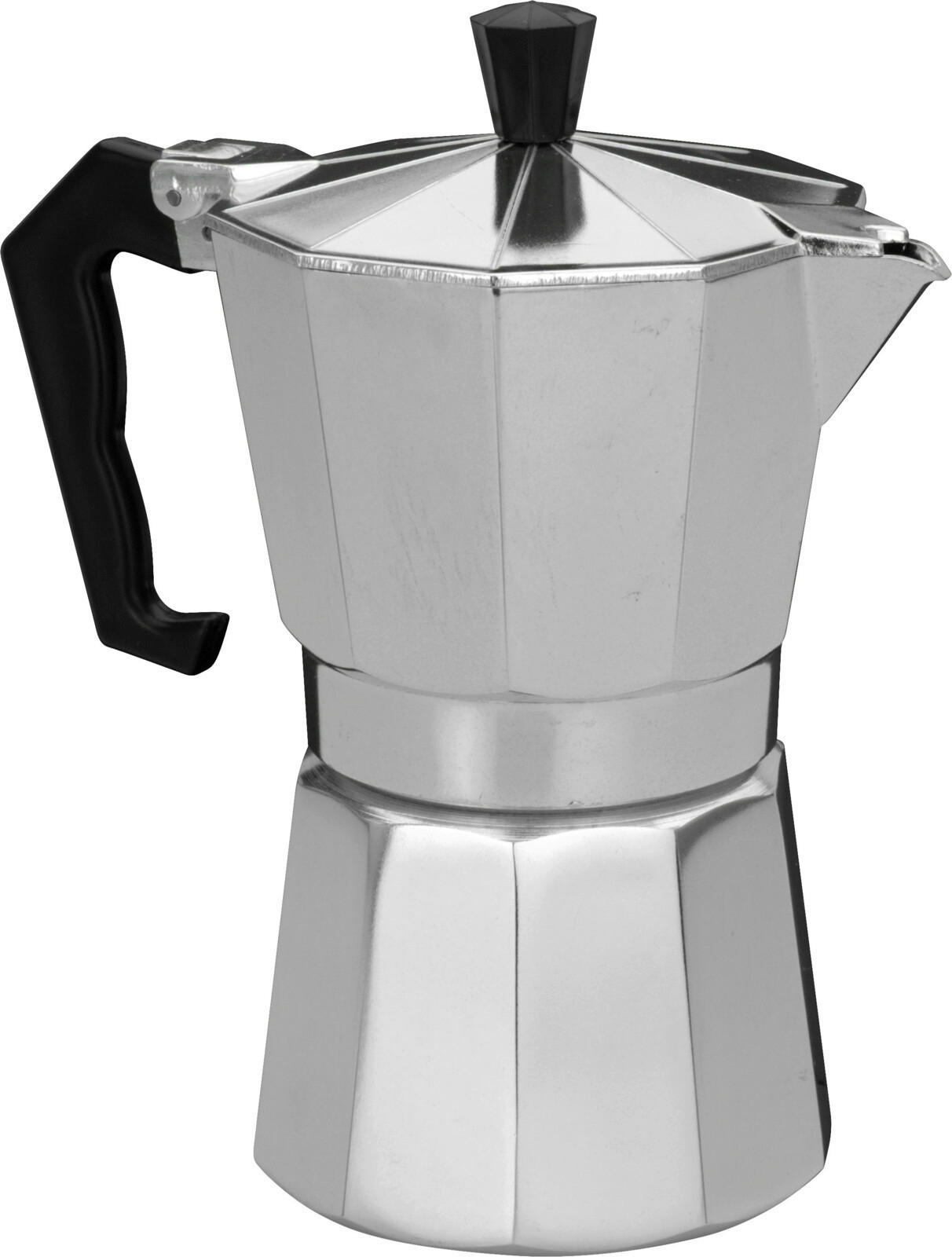 Espressokocher silber Aluminium