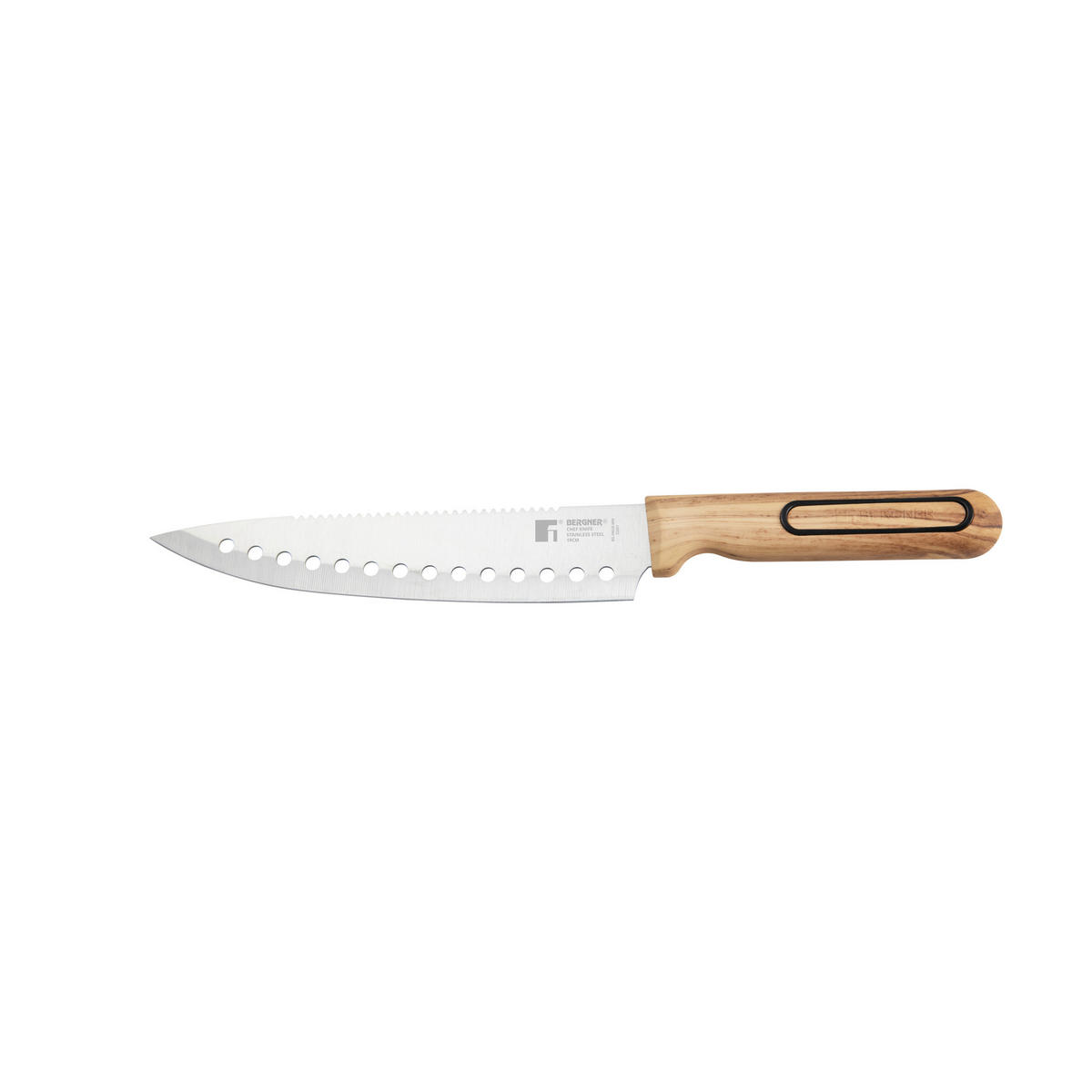 BERGNER Multifunktionsmesser-Set CHARCOAL silber Edelstahl 3 tlg. CHARCOAL - silber (37,00/15,50/3,00cm) - BERGNER