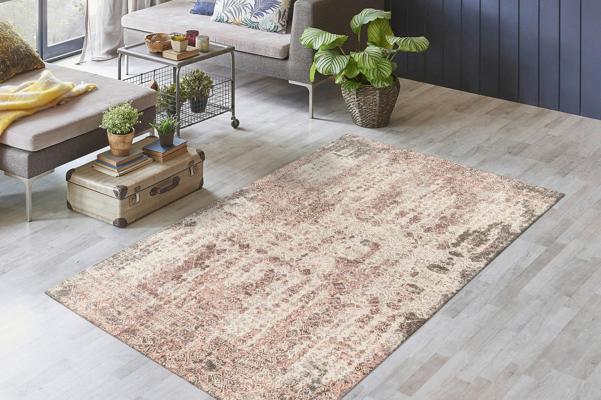 Kayoom Flachflorteppich Perry 225 rost B/L: ca. 120x170 cm Perry 225 - rost (120,00/170,00cm) - Kayoom