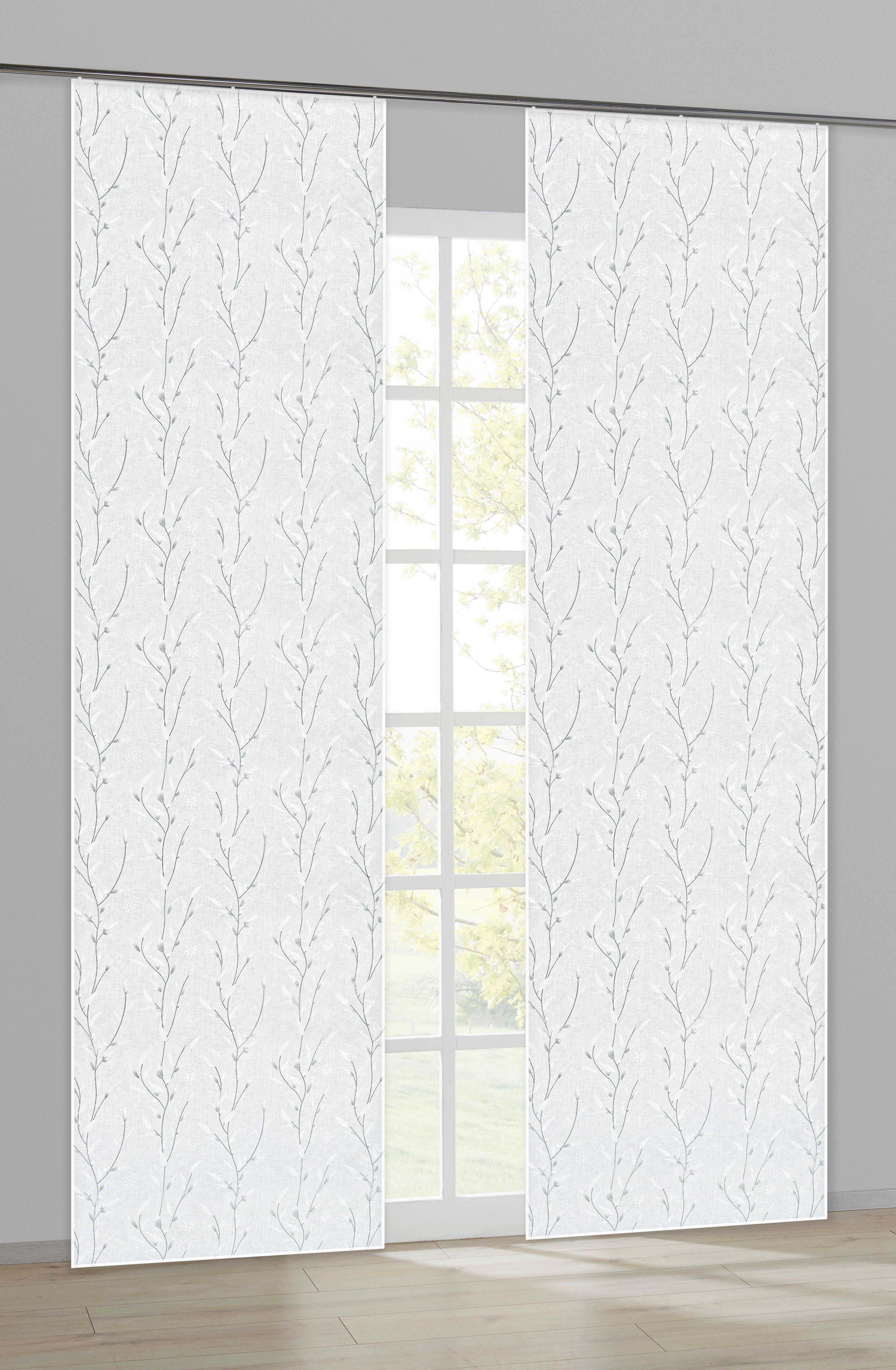 Schiebevorhang Barbara grau B/L: ca. 60x245 cm Barbara - grau (60,00/245,00cm) - POCOline